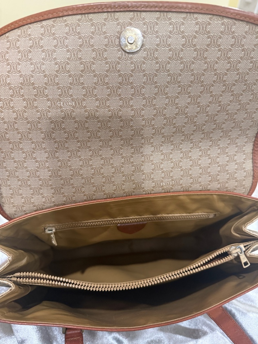 Authentic Celine Monogram Celine Handbag vintage Celine satchel Celine purse - Picture 8 of 15